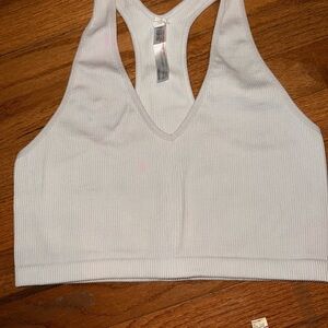 FP Movement White Ribbed Women's Bralette